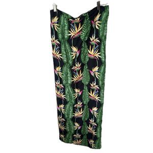 Hula Bay Hawaiian Tropical Leaves Birds Of Paradise Sarong Pareu One Size
